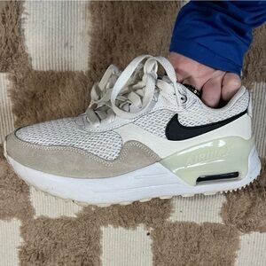 Nike Air Max White and Cream Sneakers